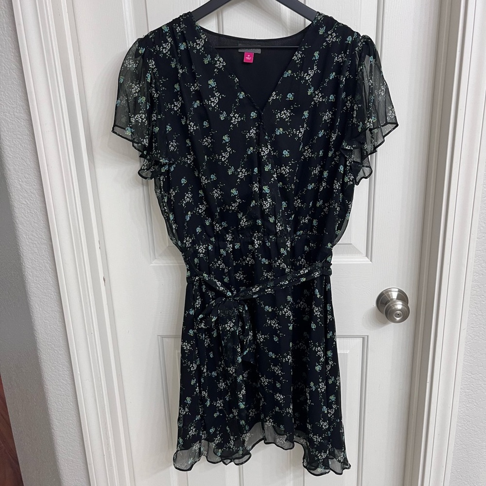 Vince Camuto Floral Black Dress
